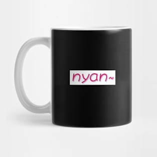 nyan~ on white bg Mug